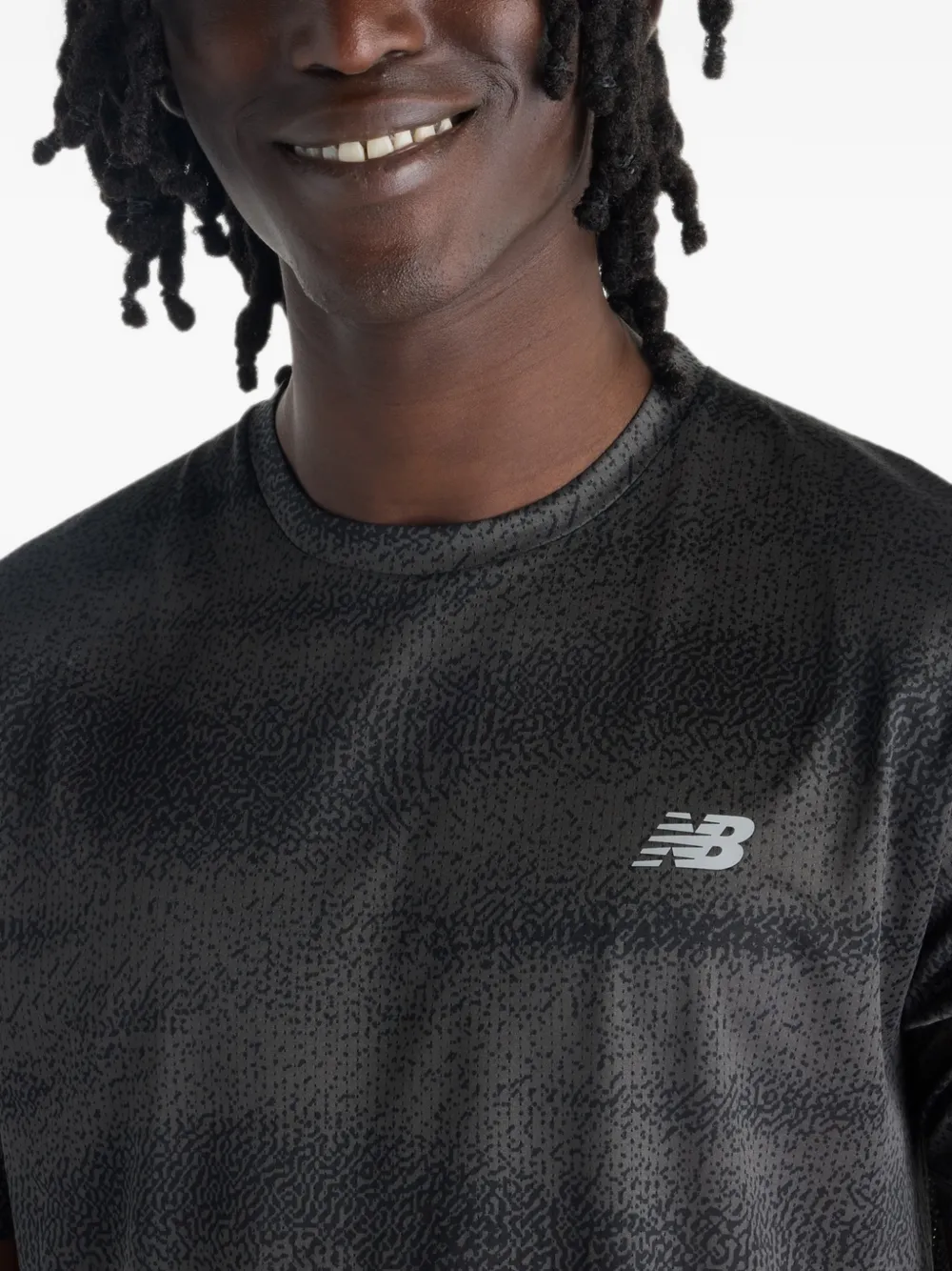 New Balance RC Essential T-shirt met print Zwart