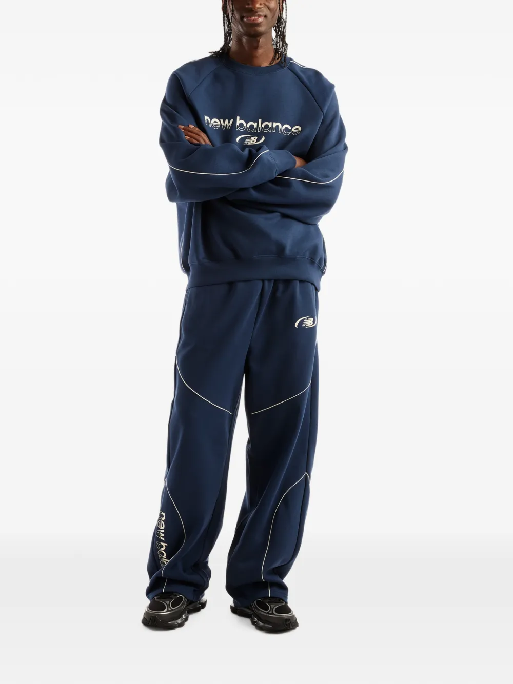 New Balance Trainingsbroek met afwerking Blauw