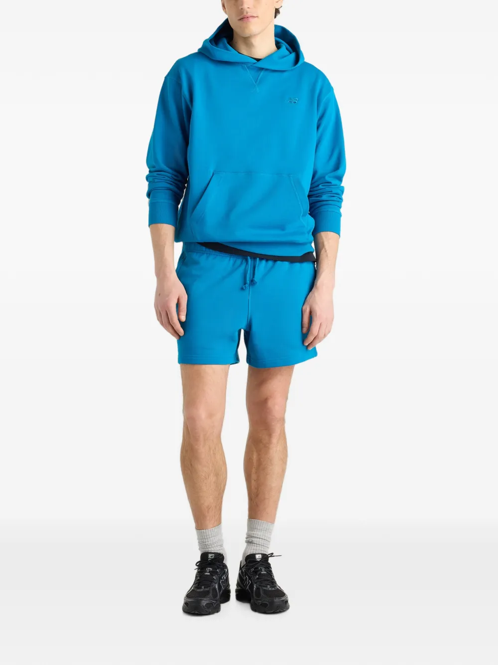 New Balance Athletics badstof shorts Blauw