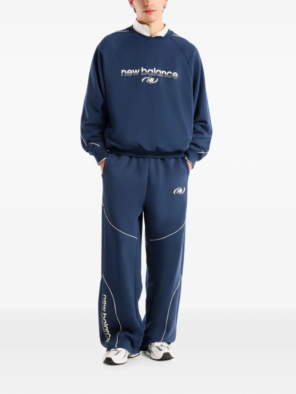 New Balance Trackside sweater Blauw