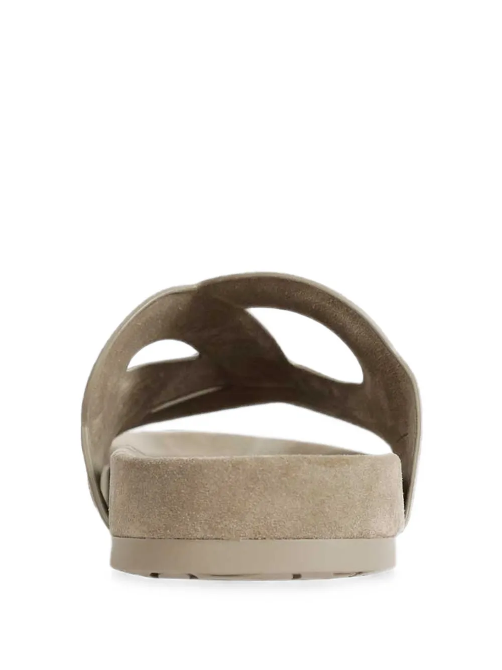 LOEWE Ease suède sandalen met monogram Beige