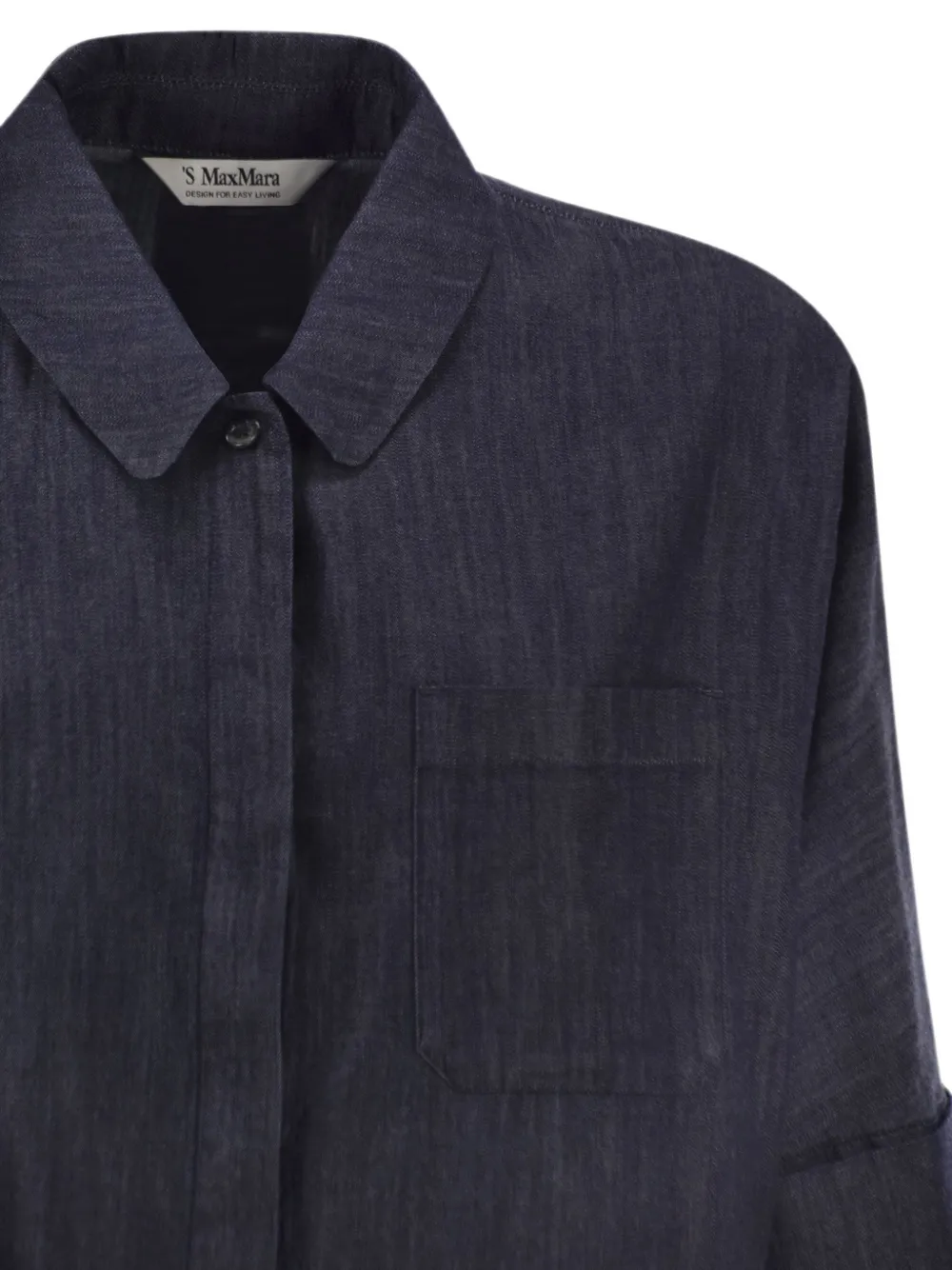 'S Max Mara Denim overhemd met korte mouwen Blauw