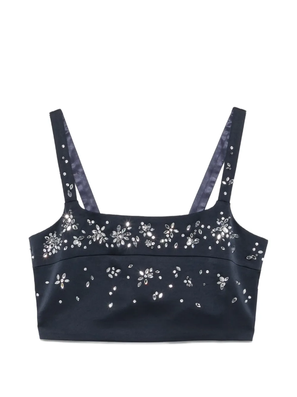 Maje crystal-embellished cropped top - Blu