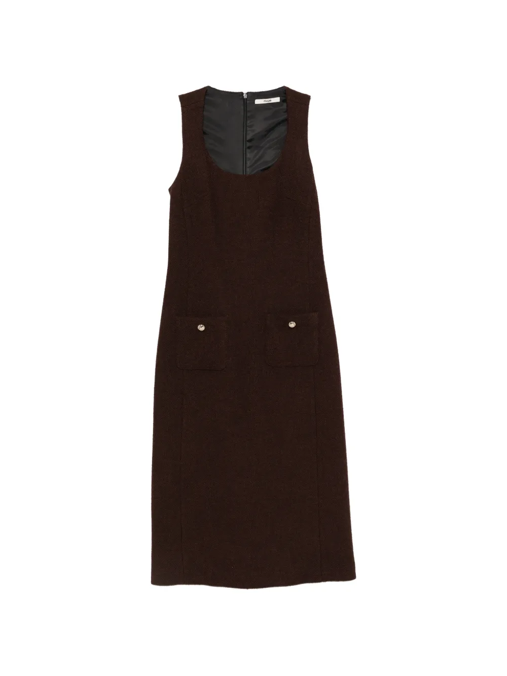 Maje Kleid mit Knöpfen - Braun