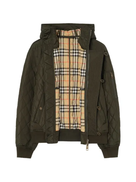 Burberry hooded quilted nylon bomber jacket
