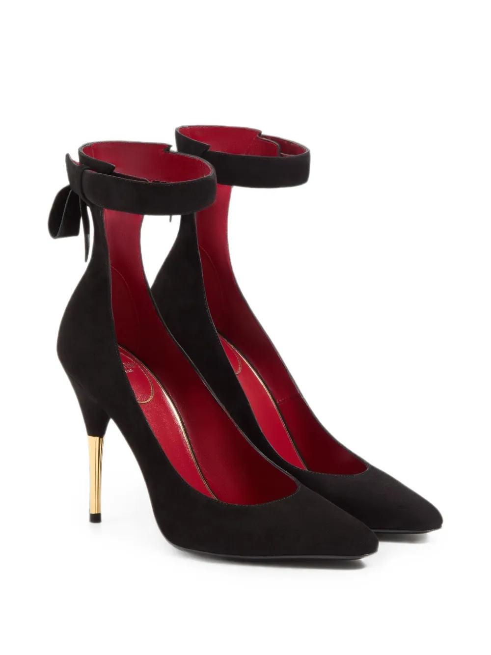 Valentino Garavani Fatale suede pumps 105mm Zwart