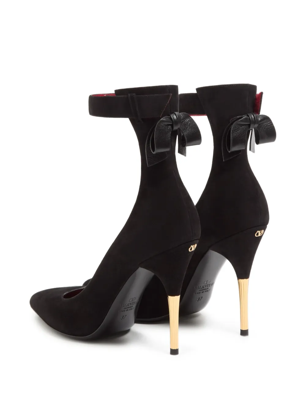 Valentino Garavani Fatale suede pumps 105mm Zwart