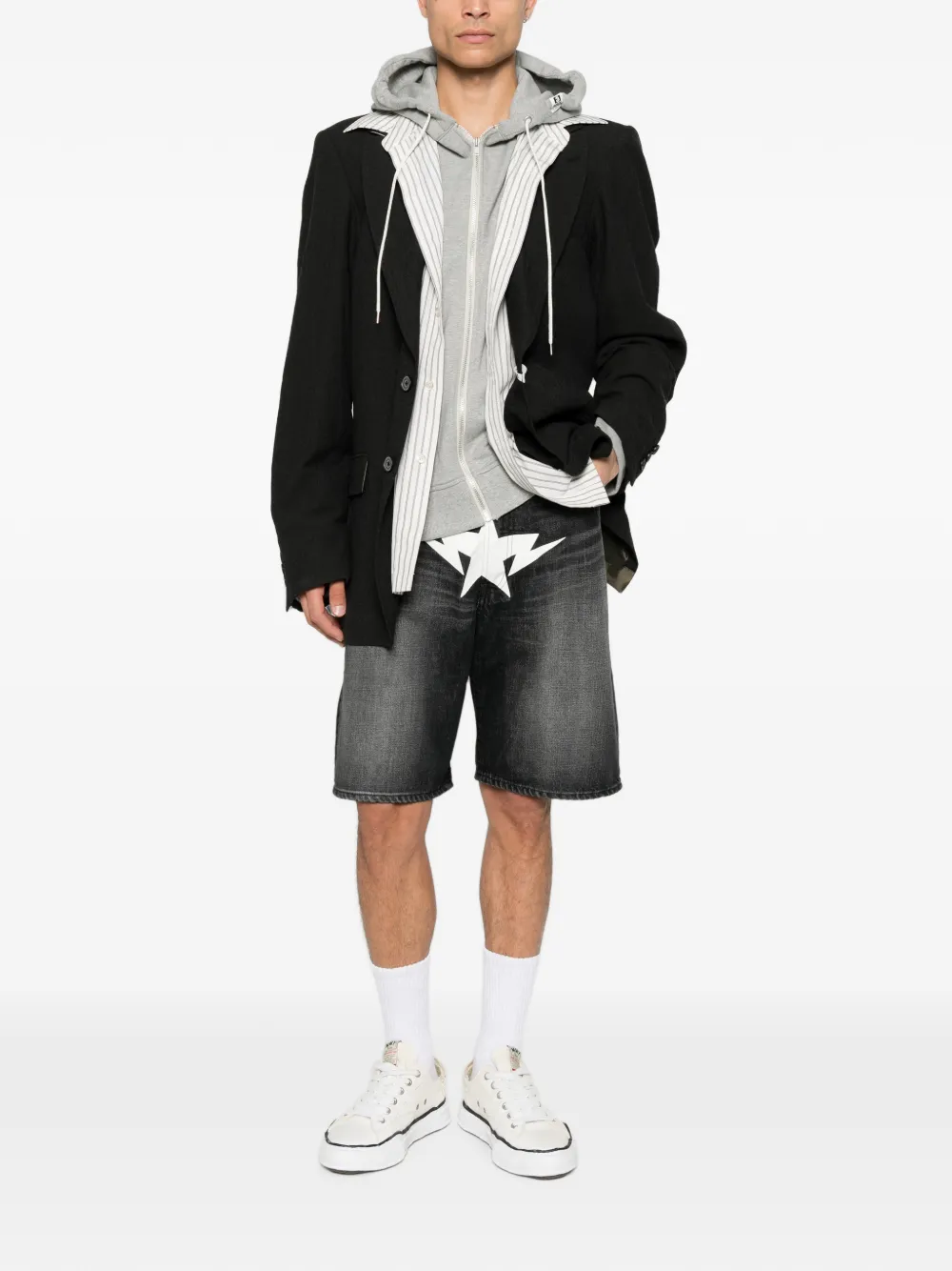A BATHING APE Shorts met sterprint Zwart