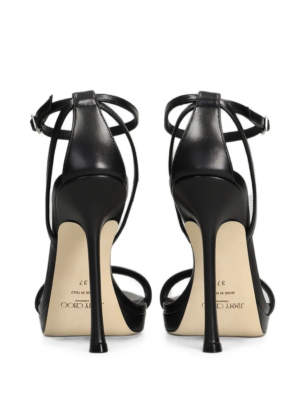 Jimmy Choo Moza platform sandals Zwart