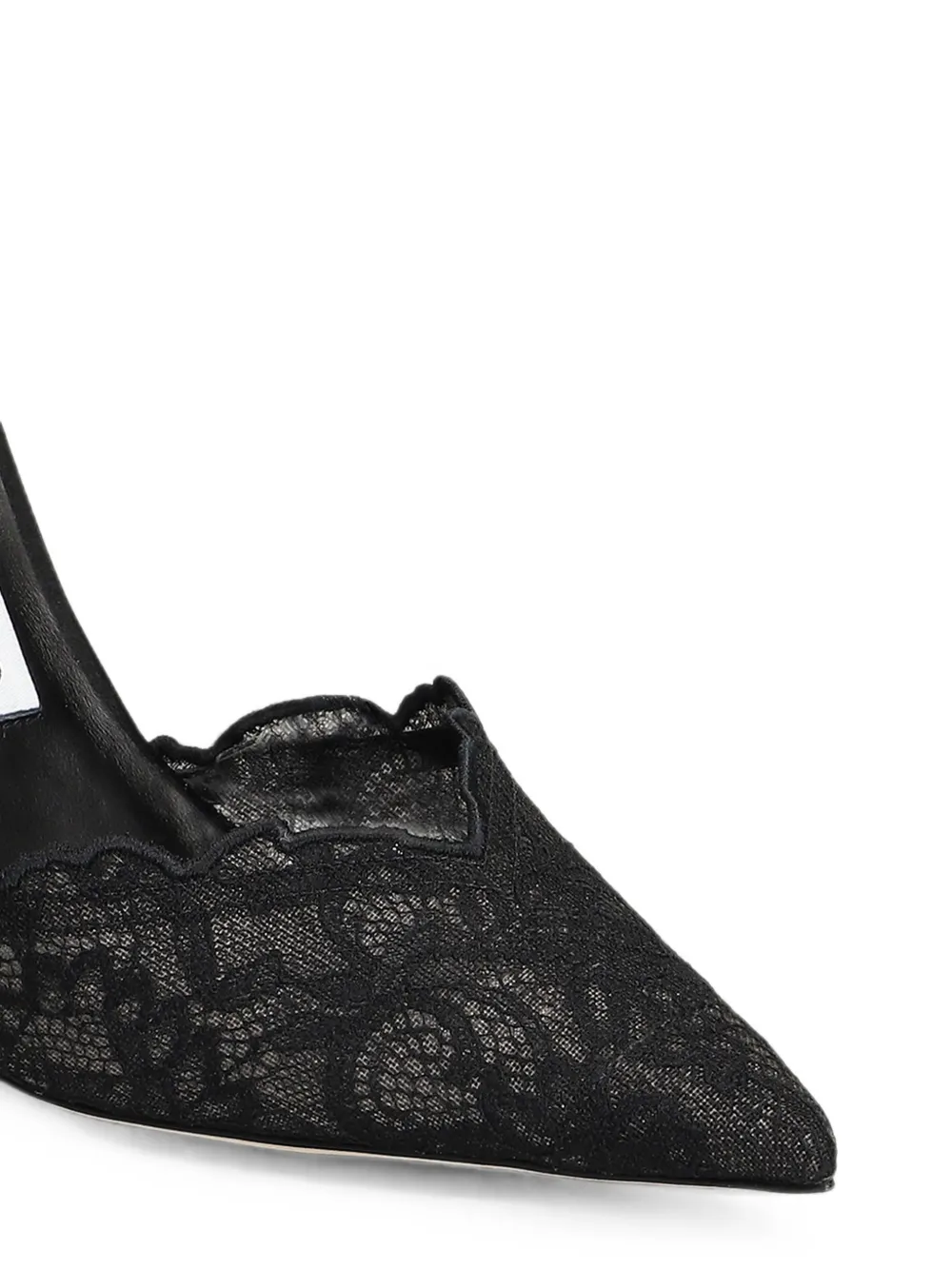 Jimmy Choo Saeda crystal-embellished lace pumps Zwart