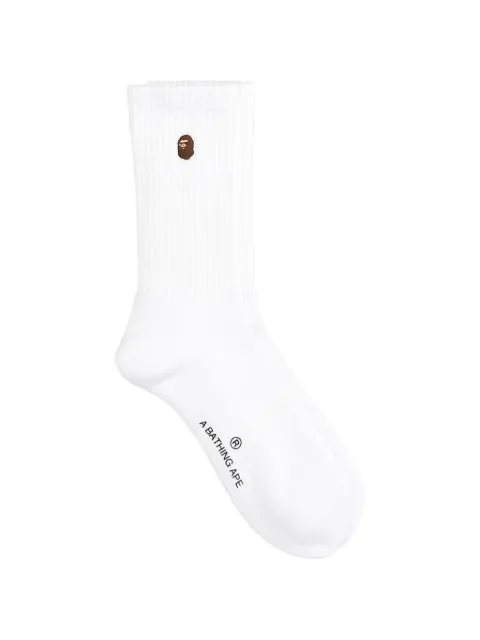 A BATHING APE® logo-patch ribbed socks