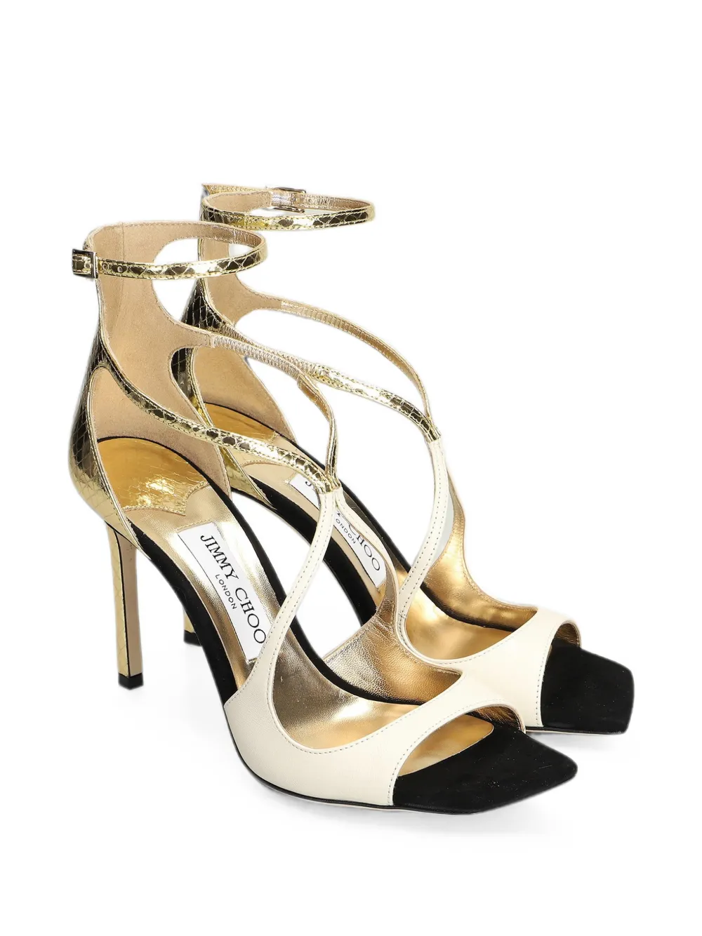 Jimmy Choo Azia buckled sandals Goud