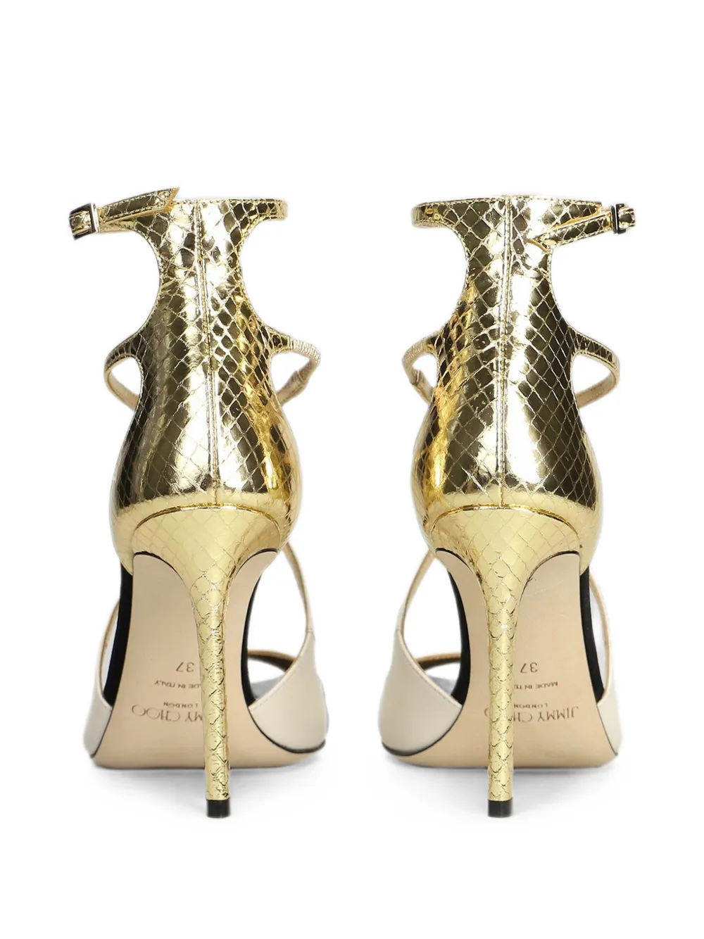 Jimmy Choo Azia buckled sandals Goud