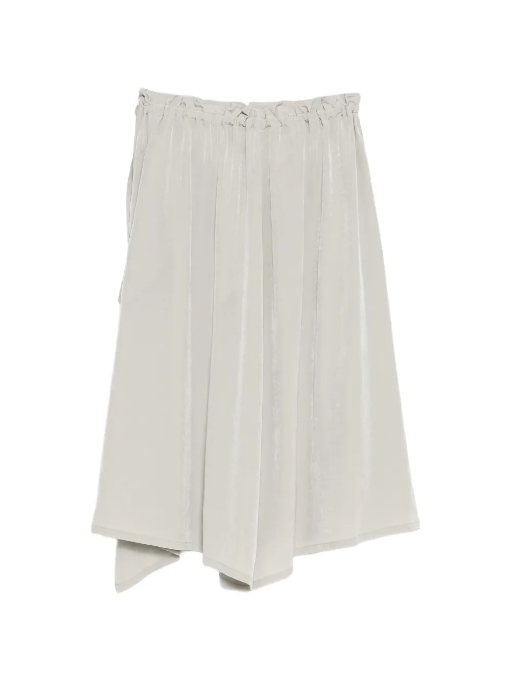 Y's Gesmockte crêpe-de-chine broek Grijs