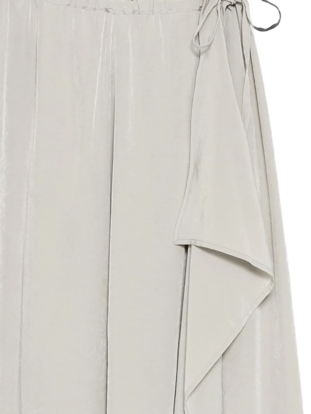 Y's Gesmockte crêpe-de-chine broek Grijs