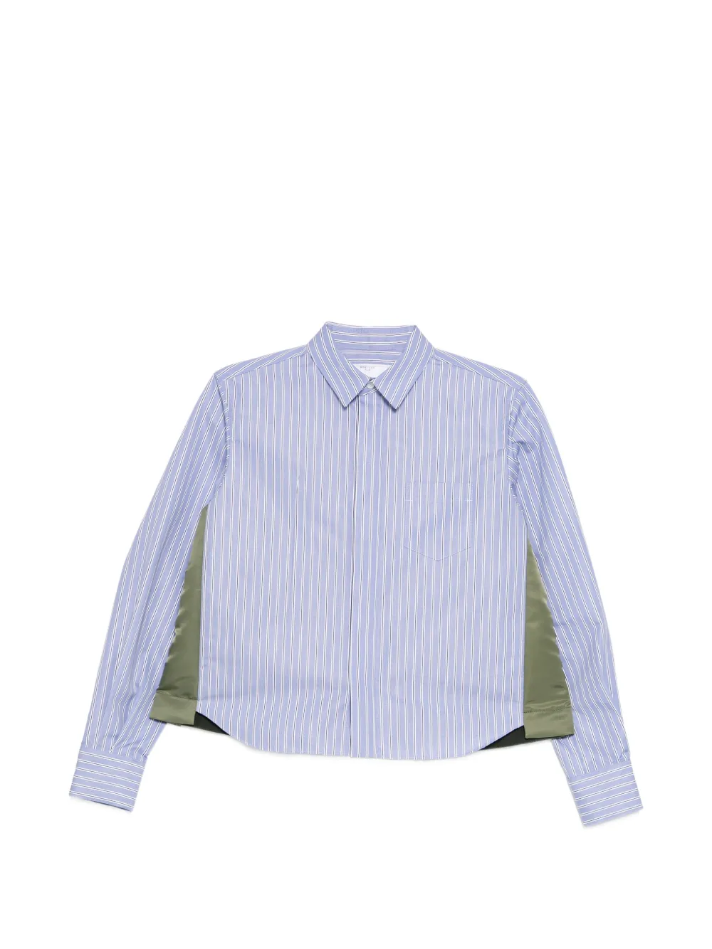 sacai striped twill shirt - Blau