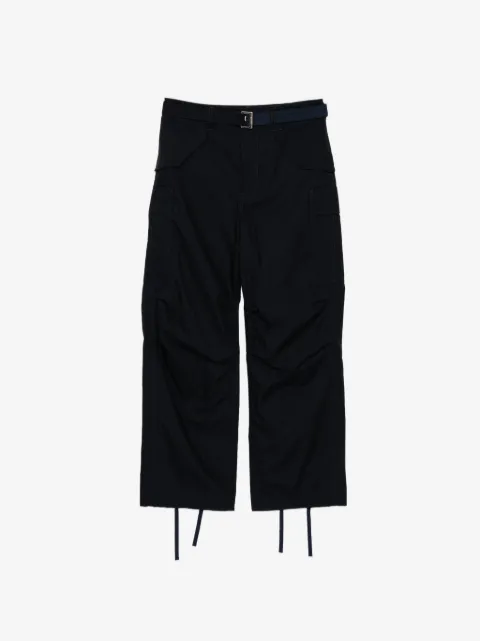 sacai belted oxford pants