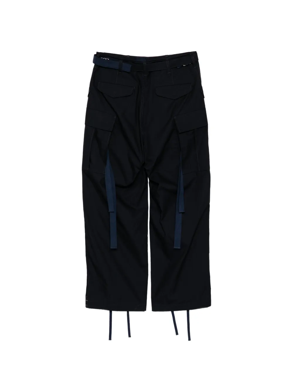 sacai Oxford broek met ceintuur Zwart