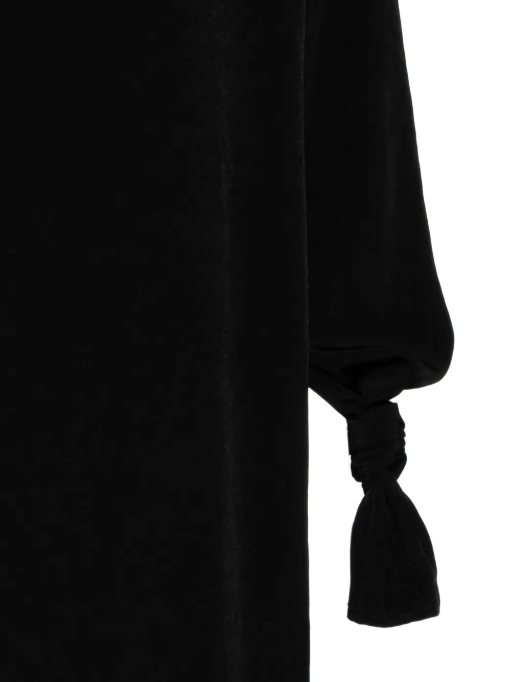 Y's Crêpe-de-chine midi-jurk Zwart