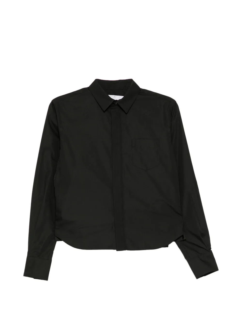 sacai Geknöpftes Twill-Hemd - Schwarz