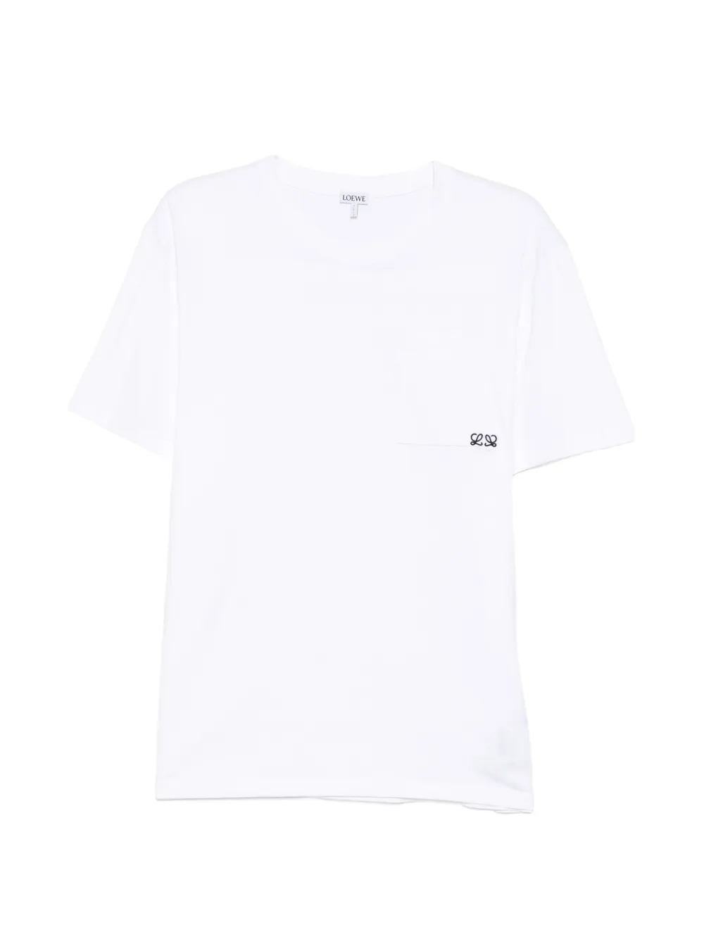 LOEWE Anagram-embroidered pocket T-shirt - Bianco