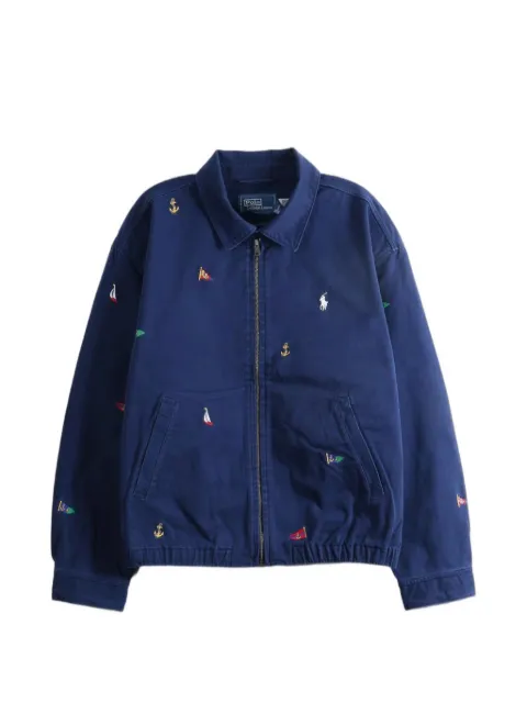 Polo Ralph Lauren Bayport embroidered-motif zip-up jacket