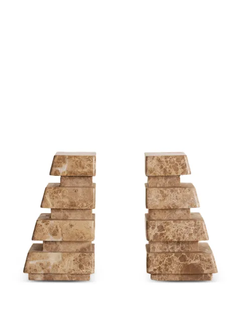 Soho Home Alderman Emperador marble bookends set