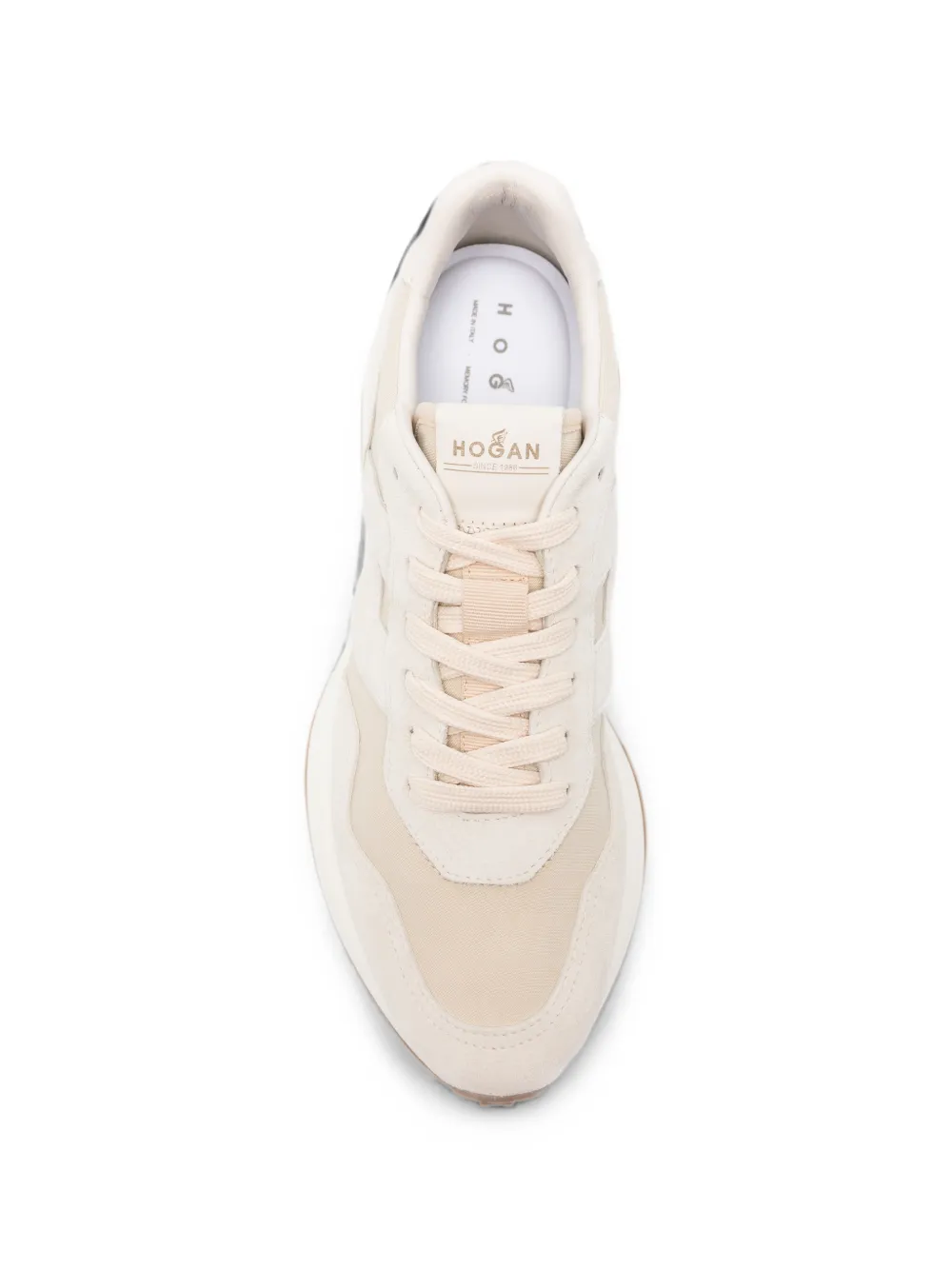 Hogan H641 logo-patch sneakers Beige