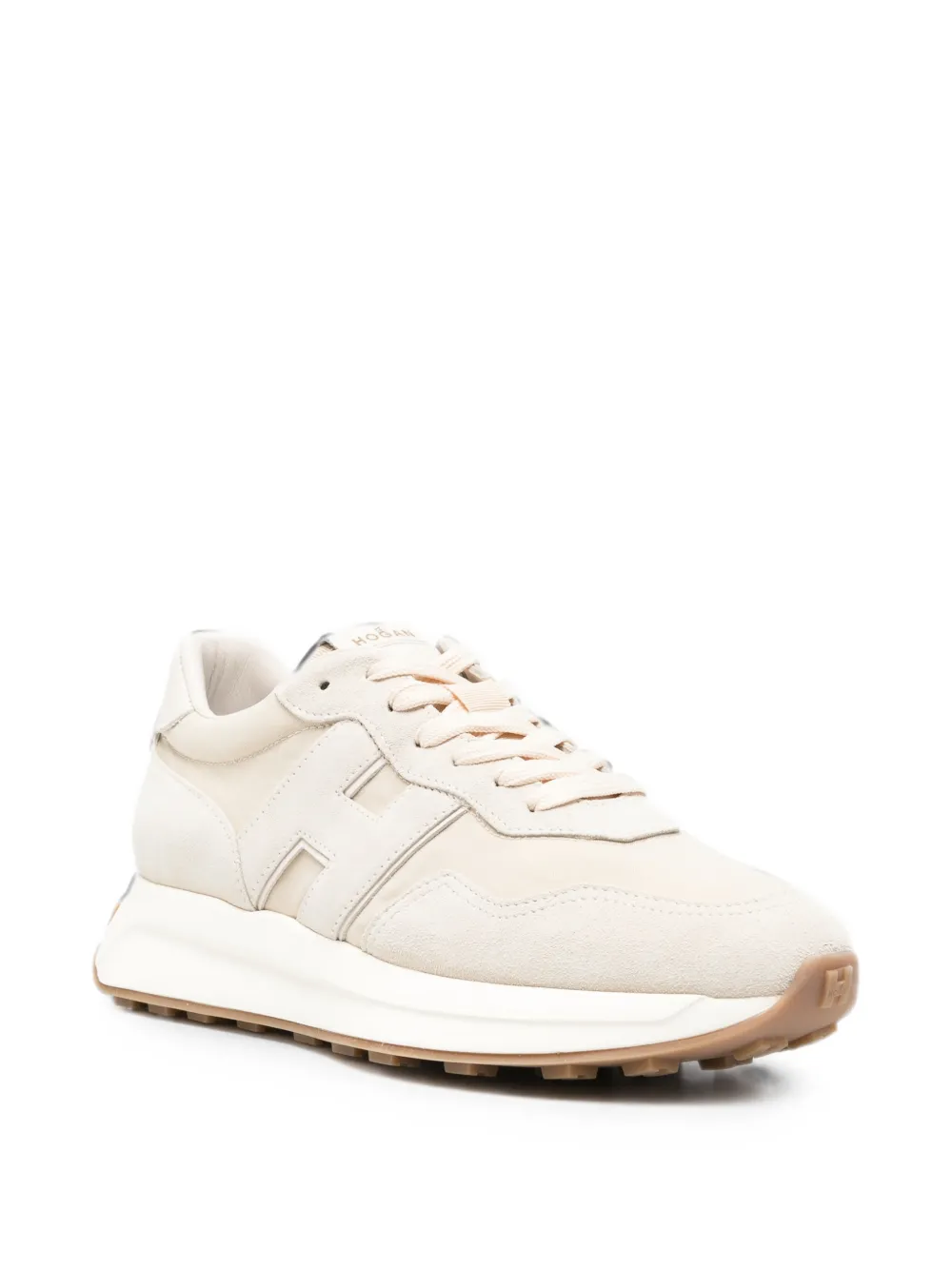 Hogan H641 logo-patch sneakers Beige