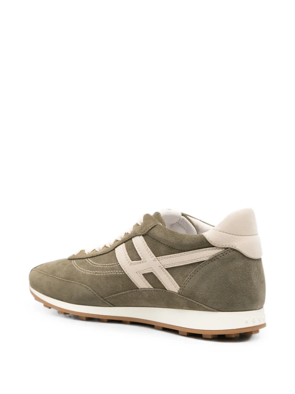 Hogan panelled suede sneakers Groen