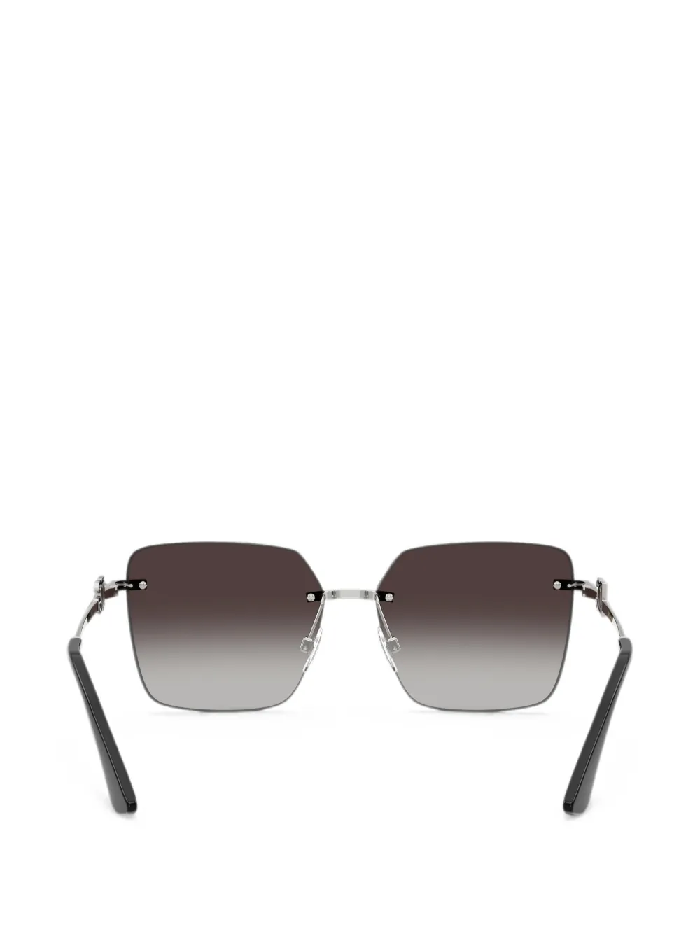 Dolce & Gabbana Eyewear Zonnebril met DG-logo verfraaid met kristallen Zilver