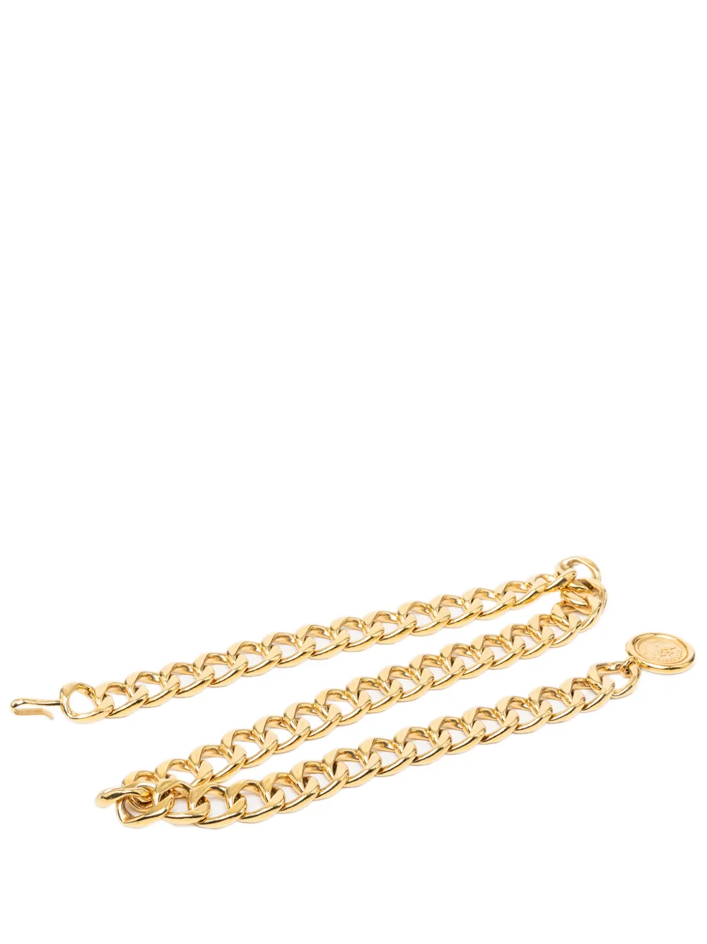 CHANEL Pre-Owned 1950-1970 Gold Plated CC Medallion Chain belt - Oro