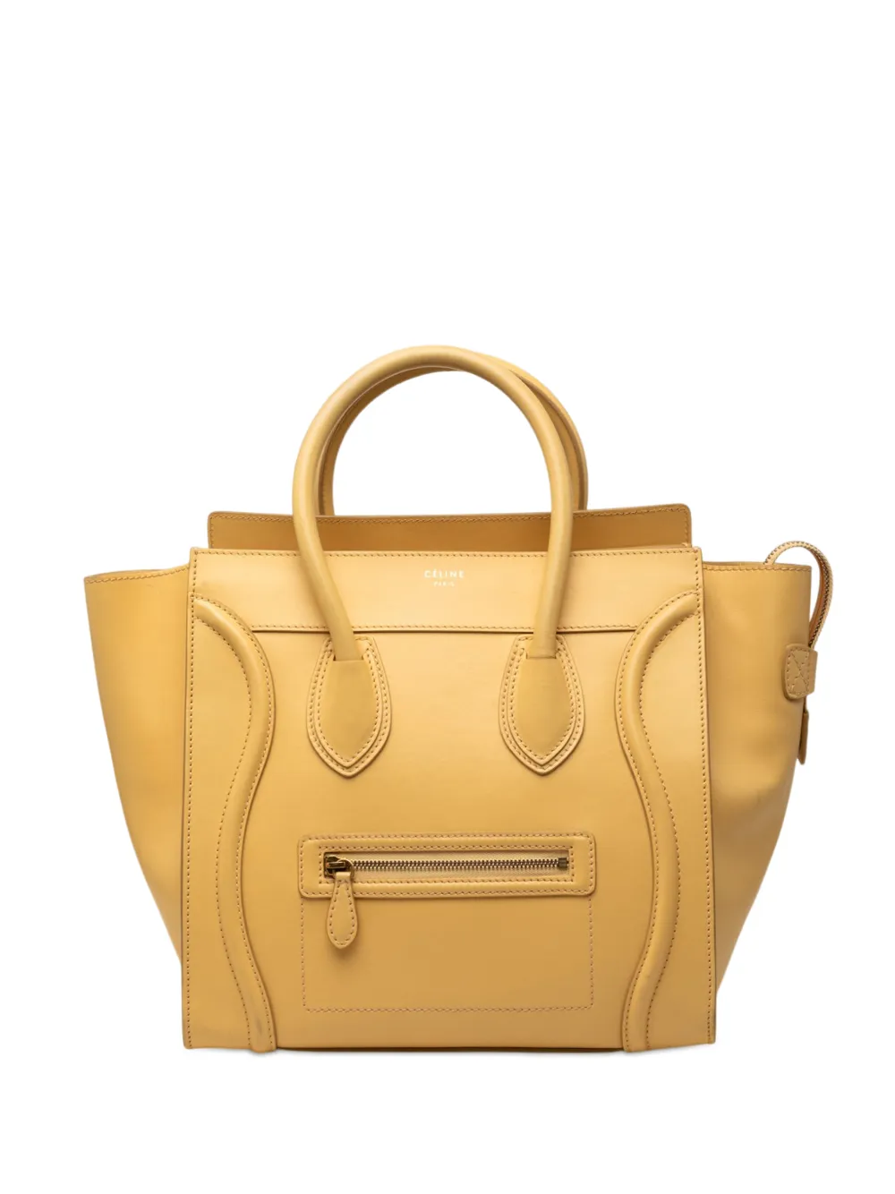 Celine Pre-Owned 2013 Mini Drummed Calfskin Luggage tote bag - Yellow
