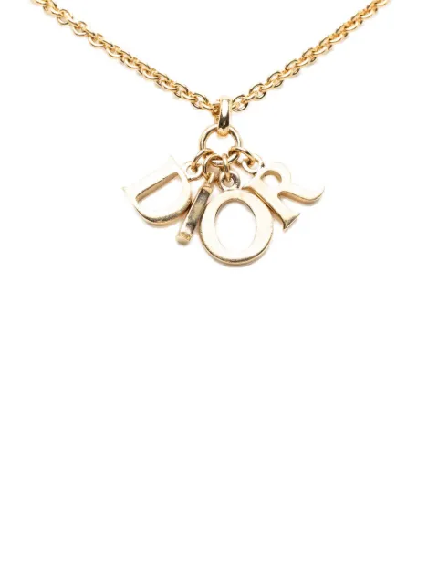 Christian Dior Pre-Owned collar bañado en oro con logo CD del siglo XX