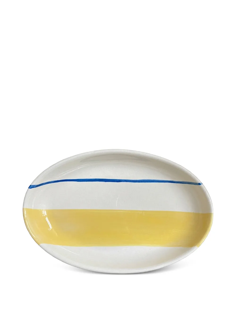 CAFÉ KITSUNÉ x Popolo oval-shaped ceramic tray - Bianco