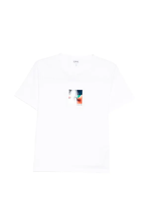 Loewe Regular Fit T-shirt in Cotton in White