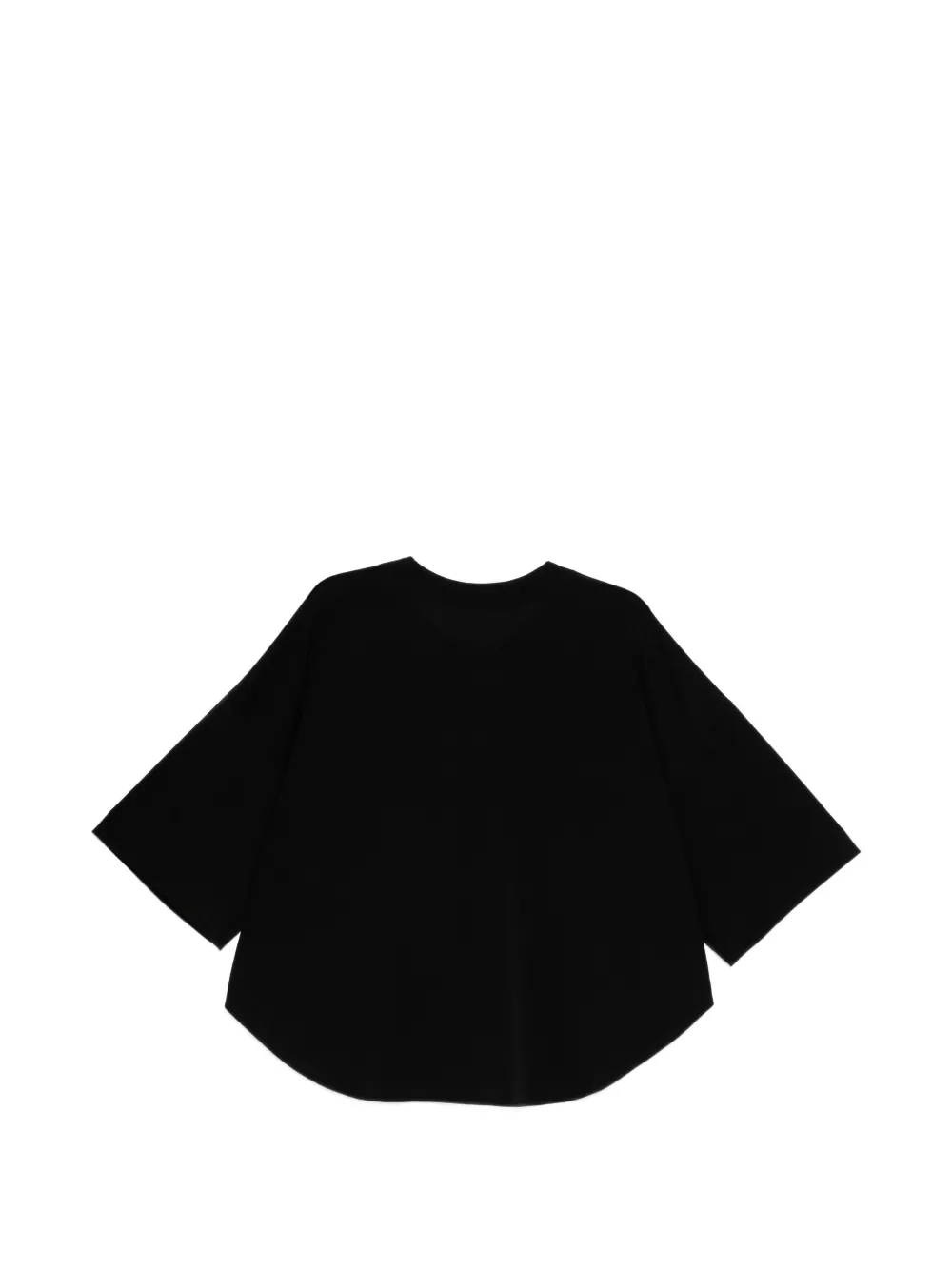 Y's Jersey blouse met capuchon Zwart