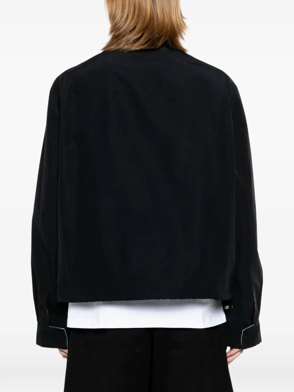 LOEWE Jack met contrasterende stiksels en rits Zwart