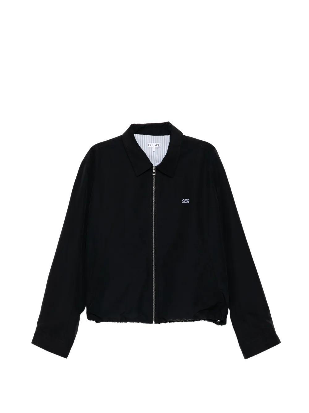 LOEWE contrast-stitch zip-up jacket - Nero