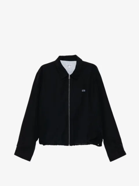 LOEWE contrast-stitch zip-up jacket