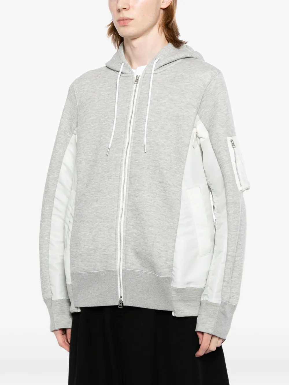 sacai Hoodie met vlakken Grijs
