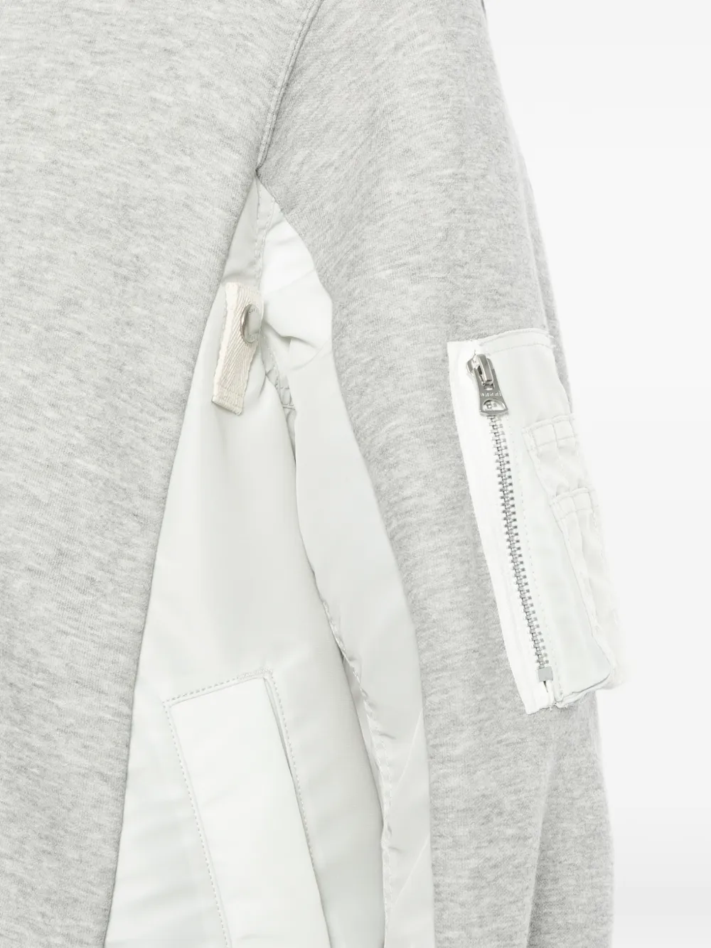 sacai Hoodie met vlakken Grijs