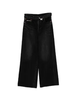 Sacai ベルテッド ジーンズ | ブラック | FARFETCH JP