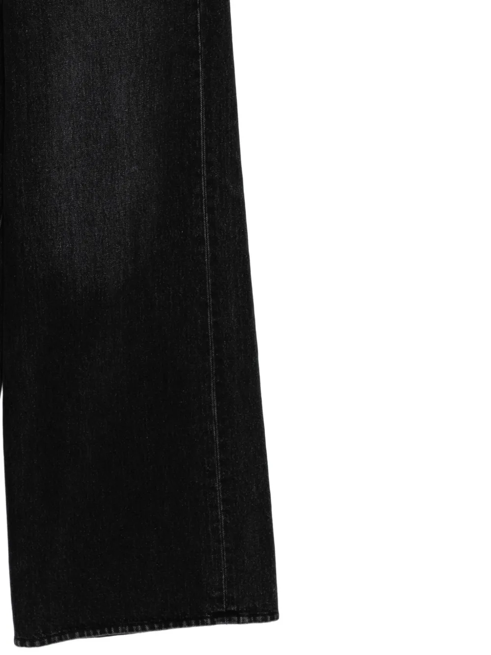 sacai Brede denim broek Zwart