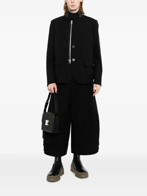 Sacai テーラードジャケット | ブラック | FARFETCH JP
