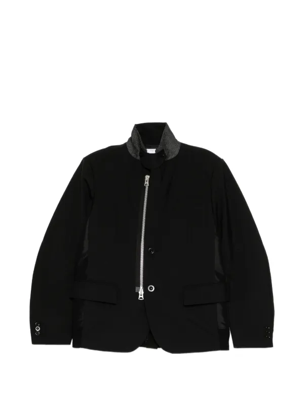 Sacai テーラードジャケット | ブラック | FARFETCH JP