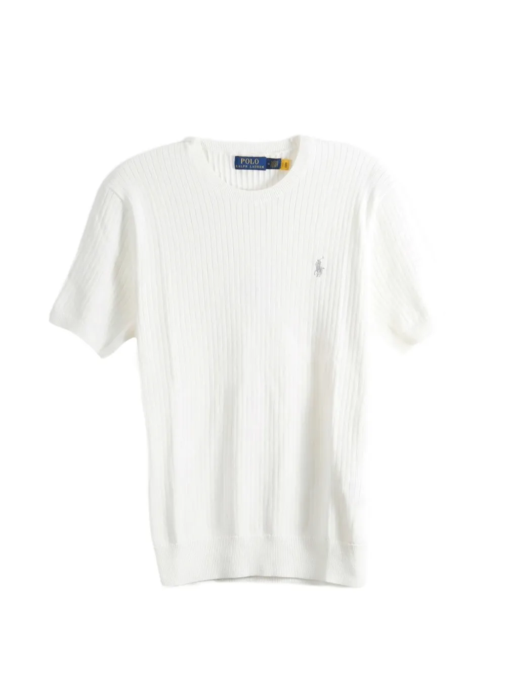 Polo Ralph Lauren ribbed-knit logo-embroidered T-shirt - Bianco