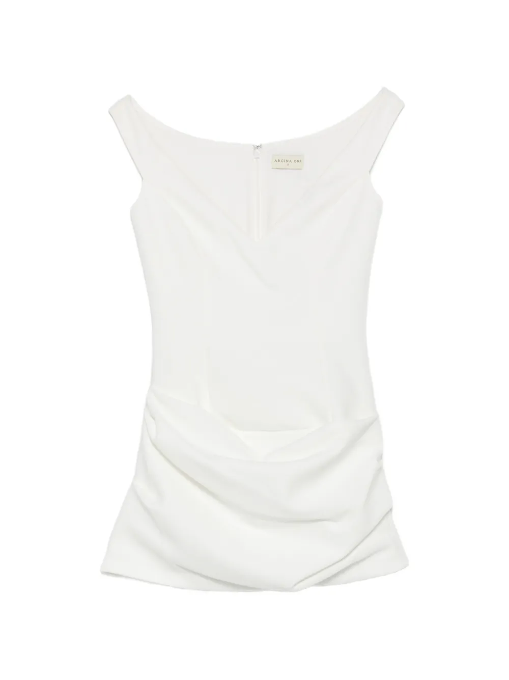 ARCINA ORI Avery draped mini dress - Weiß