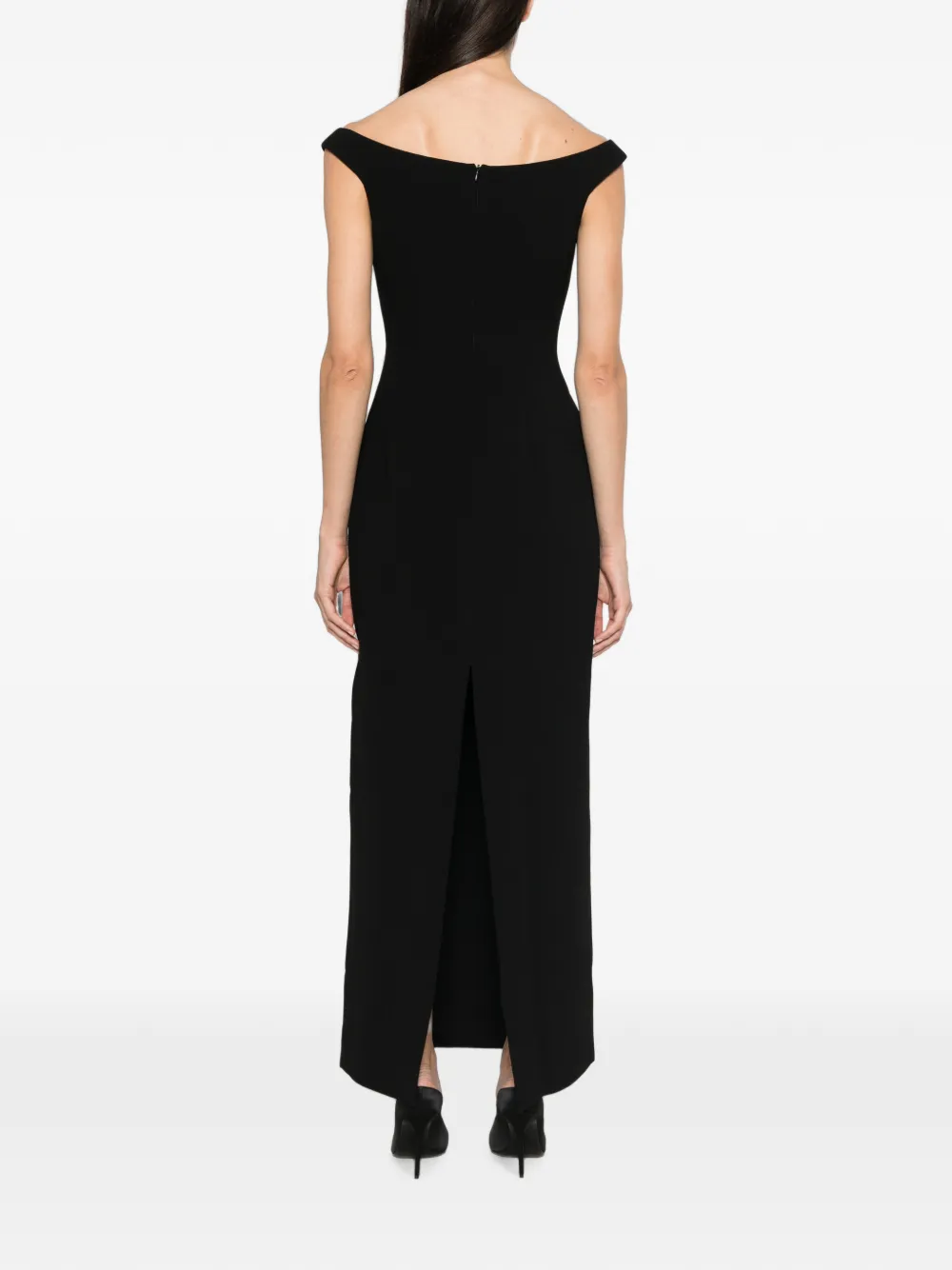ARCINA ORI Ellery off-shoulder jurk Zwart