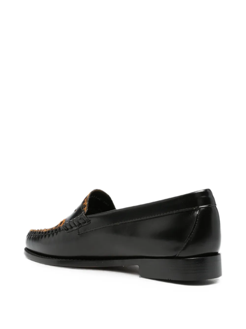 G.H.Bass leopard-print Penny loafers Zwart